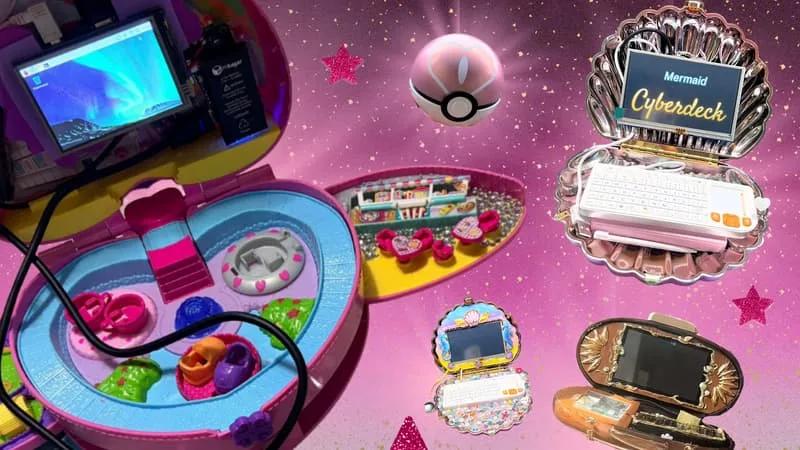 POLLY POCKET, SIRÈNES PAILLETÉES ET BRICOLAGE: C’EST QUOI LES CYBERDECKS, CES ORDINATEURS GIRLY HYPER POPULAIRES SUR TIKTOK QUI TRANSFORMENT LE DIY EN GESTE POLITIQUE