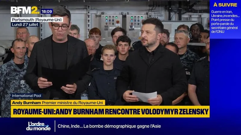 « UN MESSAGE TRÈS CLAIR. NOUS SOMMES À 100% AUX CÔTÉS DE L’UKRAINE »: ANDY BURNHAM REÇOIT VOLODYMYR ZELENSKY