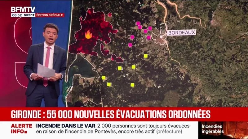 INCENDIE EN GIRONDE: QUELLES SONT LES COMMUNES ÉVACUÉES PRÈS DE BORDEAUX?