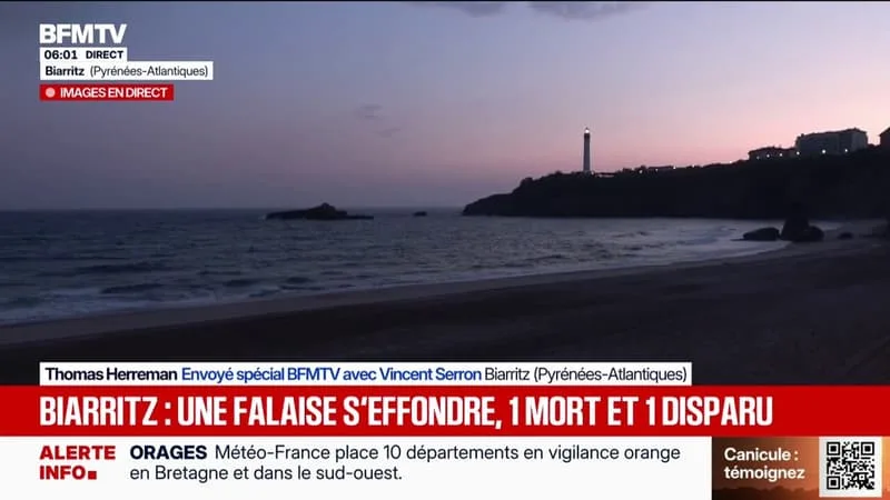 BIARRITZ: UN CORPS FÉMININ RETROUVÉ APRÈS L’EFFONDREMENT D’UN PAN DE FALAISE, UN AUTRE PLONGEUR RECHERCHÉ