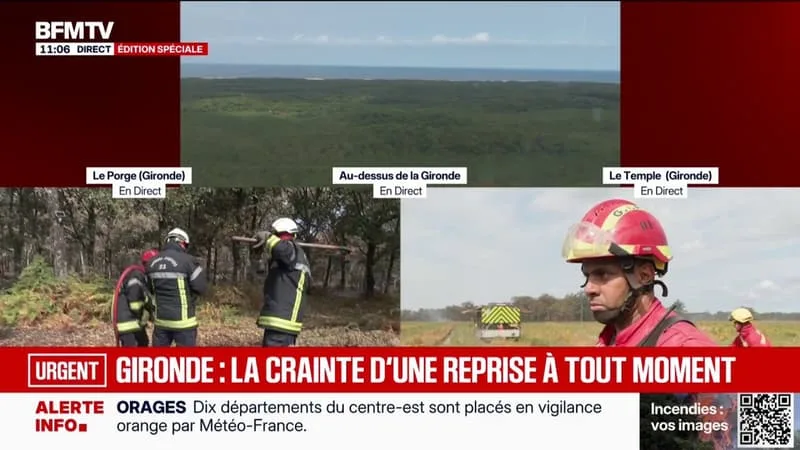 « C’EST UN TRAVAIL DE LONGUE HALEINE »: EN GIRONDE, LA MÉTÉO MENACE UNE REPRISE DES FEUX