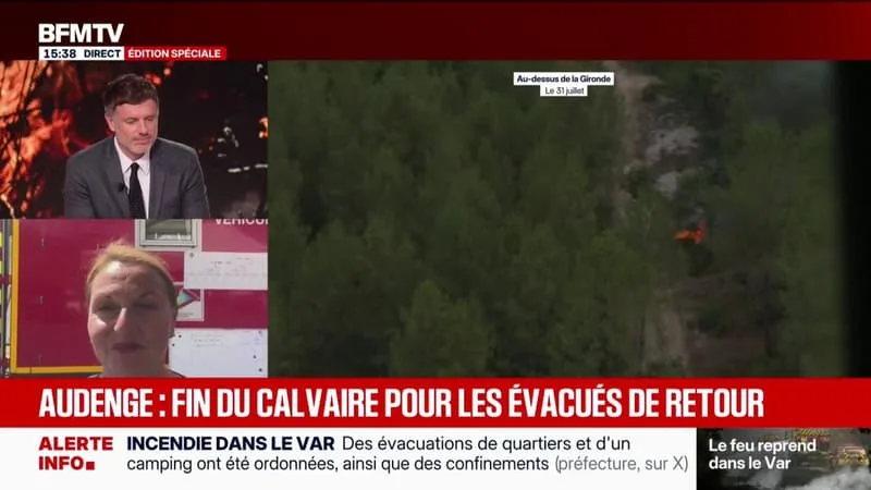 « TOUT LE MONDE PLEURE EN RENTRANT »: LA MAIRE D’AUDENGE (GIRONDE) SE RÉJOUIT DU RETOUR DE SES ADMINISTRÉS ÉVACUÉS À CAUSE DE L’INCENDIE
