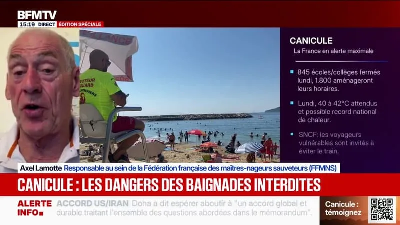 CANICULE: « SI ON PREND DES PRÉCAUTIONS, ON PEUT ÉVITER GRANDEMENT LES RISQUES », AFFIRME AXEL LAMOTTE, RESPONSABLE FFMNS, APRÈS LE DÉCÈS DE QUATRE ADOLESCENTS PAR NOYADE