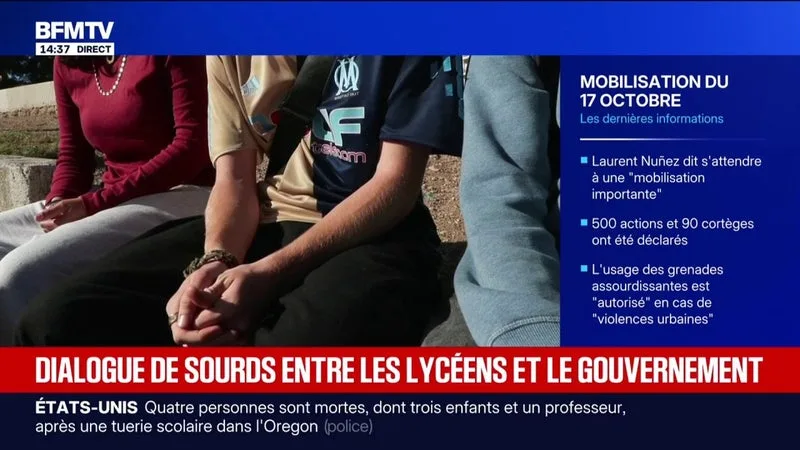 17 OCTOBRE: « C’EST UN MOUVEMENT POPULAIRE OÙ TOUS LES CORPS DE MÉTIERS VONT S’ALLIER FACE À L’ÉTAT QUI ESSAYE DE NOUS OPPRIMER », AFFIRME CE LYCÉEN