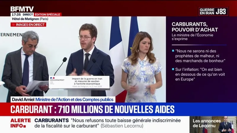 CARBURANTS: “710 MILLIONS D’EUROS D’AIDES NOUVELLES”, ANNONCE DAVID AMIEL, MINISTRE DE L’ACTION ET DES COMPTES PUBLICS