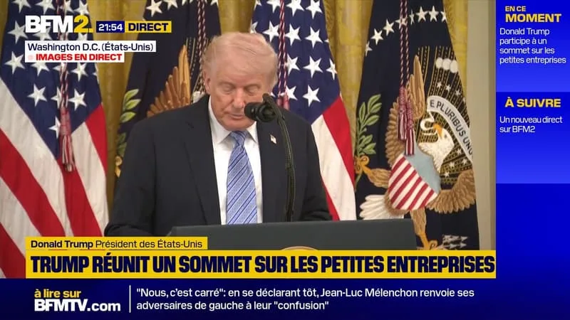 « QUAND JE QUITTERAI MES FONCTIONS DANS, DISONS, HUIT OU NEUF ANS »: LA PLAISANTERIE DE DONALD TRUMP DEVANT DES CHEFS D’ENTREPRISES