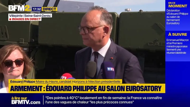 « JE NE SUIS PAS EN GUERRE AVEC GABRIEL ATTAL », LANCE EDOUARD PHILIPPE AU SALON MONDIAL DE LA DÉFENSE