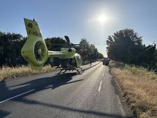 UN ACCIDENT FAIT PLUSIEURS BLESSÉS EN MAINE-ET-LOIRE : L’HÉLICOPTÈRE DU SAMU SUR PLACE