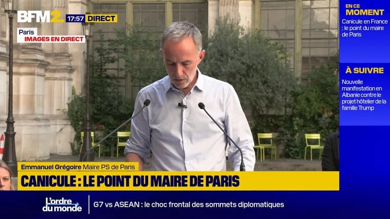 CANICULE: LE MAIRE DE PARIS, EMMANUEL GRÉGOIRE, COMMANDE 1 200 CLIMATISEURS POUR LES ÉCOLES