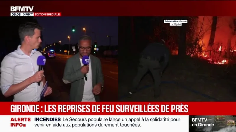 INCENDIE EN GIRONDE: « LE TAUX D’HUMIDITÉ VA EXTRÊMEMENT BAISSER », ANALYSE GAËL MUSQUET, SPÉCIALISTE DES RISQUES NATURELS, QUI « APPELLE À LA VIGILANCE »