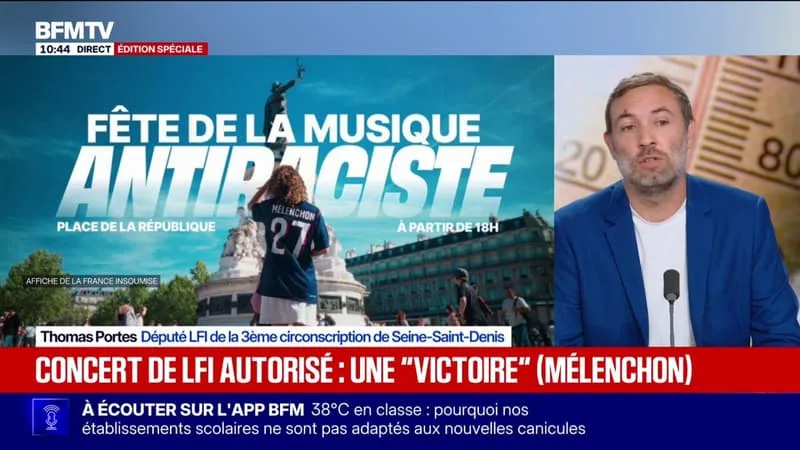 CONCERT DE LFI AUTORISÉ PAR LA JUSTICE ADMINISTRATIVE: « UNE VICTOIRE POUR L’ÉTAT DE DROIT », ESTIME LE DÉPUTÉ INSOUMIS THOMAS PORTES