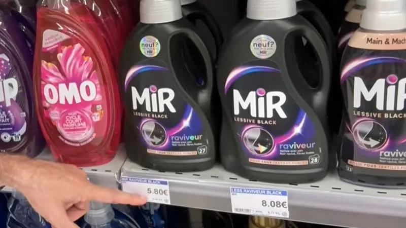 UN BIDON UN PEU PLUS GRAND MAIS BIEN PLUS CHER: COMMENT LE PRIX DE LA LESSIVE MIR A AUGMENTÉ EN TOUTE DISCRÉTION