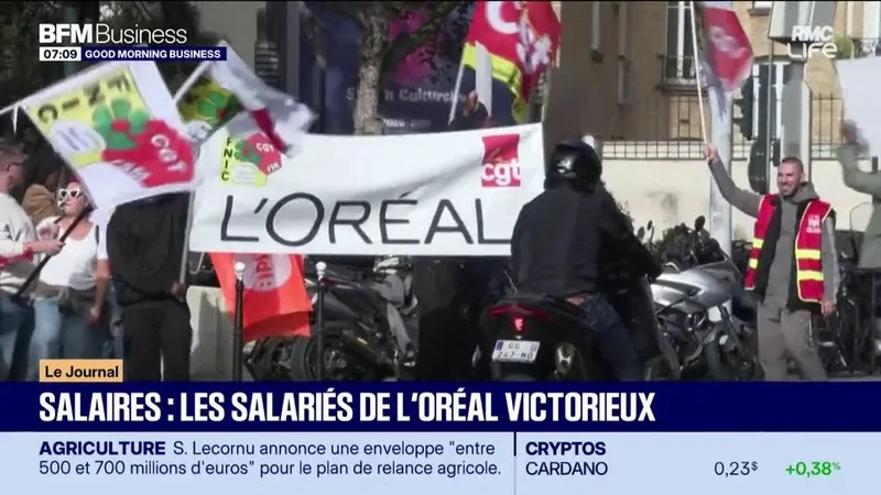 LES SALARIÉS DE L’ORÉAL ONT MANIFESTÉ POUR LEURS SALAIRES