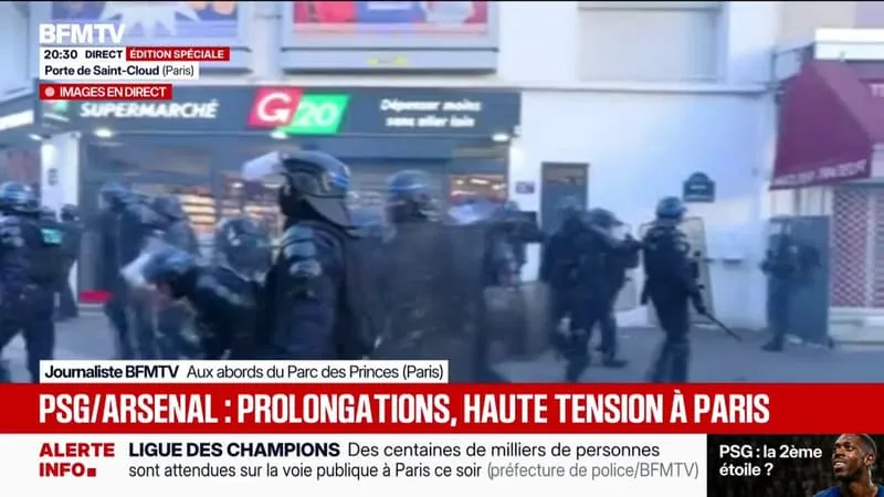 PSG-ARSENAL: AUX ABORDS DU PARC DES PRINCES, LA TENSION NE REDESCEND PAS