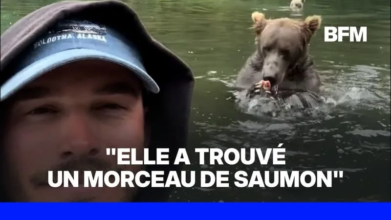 ÉTATS-UNIS: UN PÊCHEUR FILME LE MOMENT OÙ UN GRIZZLY S’APPROCHE DE SON BATEAU POUR PÊCHER