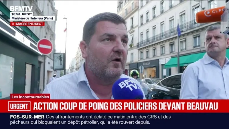 COLÈRE DES POLICIERS: « ON A PEU D’ESPOIR », AFFIRME GRÉGORY JORON, SECRÉTAIRE GÉNÉRAL UNITÉ POLICE, AVANT SA RENCONTRE AVEC LAURENT NUÑEZ