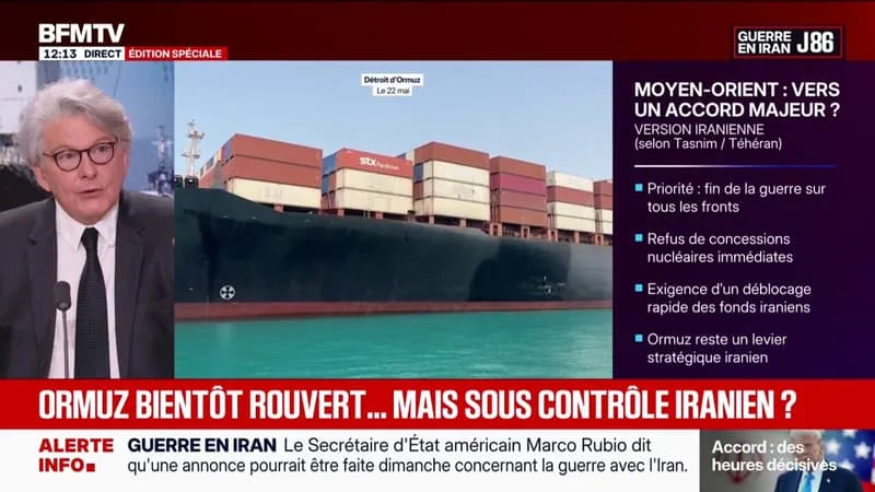 PROTOCOLE D’ACCORD ENTRE LES ÉTATS-UNIS ET L’IRAN: « IL Y A 60 JOURS, POUR DONALD TRUMP, C’EST TRÈS IMPORTANT », AFFIRME THIERRY BRETON