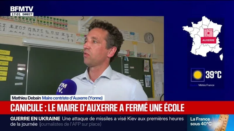 CANICULE: UNE ÉCOLE D’AUXERRE SERA FERMÉE L’APRÈS-MIDI EN RAISON DE LA CHALEUR, « UN SERVICE MINIMUM DE GARDE » MIS EN PLACE, ANNONCE LE MAIRE
