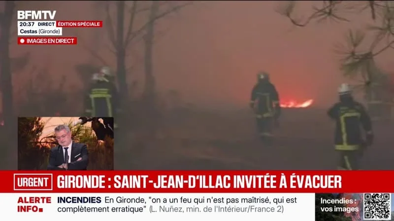 INCENDIE EN GIRONDE: LA COMMUNE DE SAINT-JEAN-D’ILLAC APPELÉE À ÉVACUER