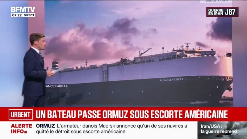 L’ARMATEUR MAERSK ANNONCE QU’UN DE SES NAVIRES A QUITTÉ LE DÉTROIT D’ORMUZ SOUS ESCORTE AMÉRICAINE
