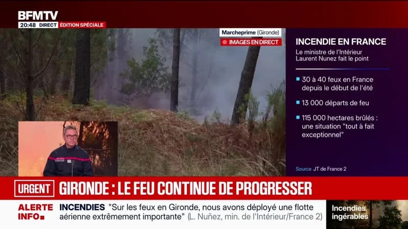 INCENDIES EN FRANCE: « 115.000 HECTARES ONT ÉTÉ PARCOURUS » PAR LES FLAMMES DEPUIS LE DÉBUT DE L’ANNÉE, ANNONCE LAURENT NUÑEZ