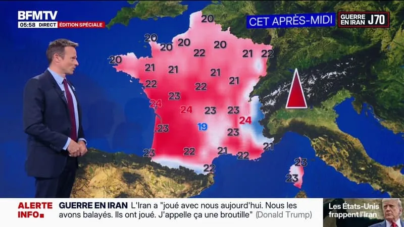 UNE JOURNÉE ENSOLEILLÉE ET DES TEMPÉRATURES EN HAUSSE CE VENDREDI APRÈS-MIDI