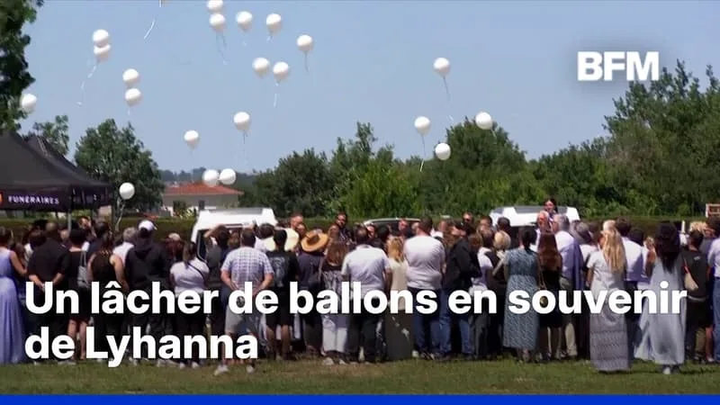 OBSÈQUES DE LYHANNA: UN LÂCHER DE BALLONS EN SON SOUVENIR