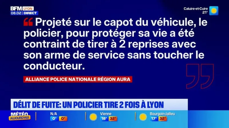 DÉLIT DE FUITE : UN POLICIER TIRE DEUX FOIS À LYON
