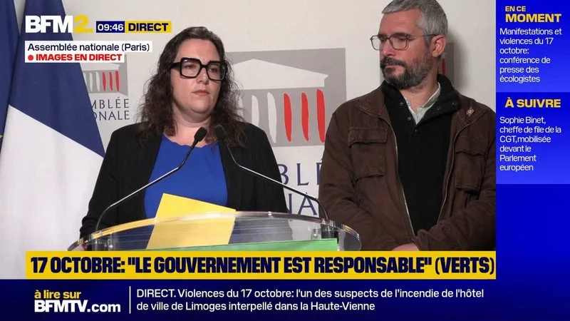 LFI POINTÉE DU DOIGT APRÈS LE 17 OCTOBRE: L’ÉCOLOGISTE CYRIELLE CHATELAIN ACCUSE LE GOUVERNEMENT DE « CRÉER DES CONTREVÉRITÉS »