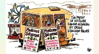 DANS L’ŒIL DU DESSINATEUR FRAP. PRIMAIRE À GAUCHE : L’ÉCHEC DU CANDIDAT SOUTENU PAR JOHANNA ROLLAND