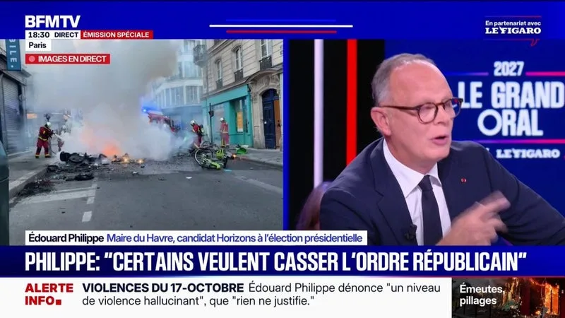 « QUAND ON VEUT S’ADRESSER À LA JEUNESSE, ON NE PEUT PAS LE FAIRE SEULEMENT AVEC L’ARSENAL RÉPRESSIF », JUGE ÉDOUARD PHILIPPE, CANDIDAT HORIZONS À LA PRÉSIDENTIELLE