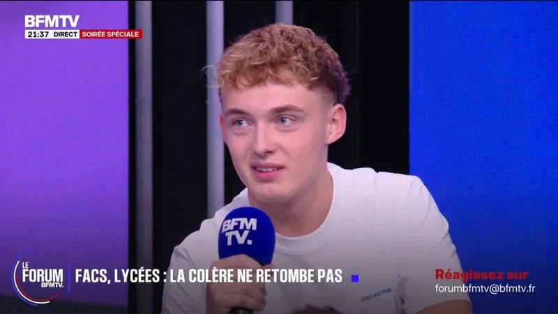 FORUM BFMTV – MOUVEMENT LYCÉEN: « ON NE PEUT PAS EMPÊCHER LES AUTRES D’ÉTUDIER », DÉCLARE LORENZO, LYCÉEN EN TERMINALE