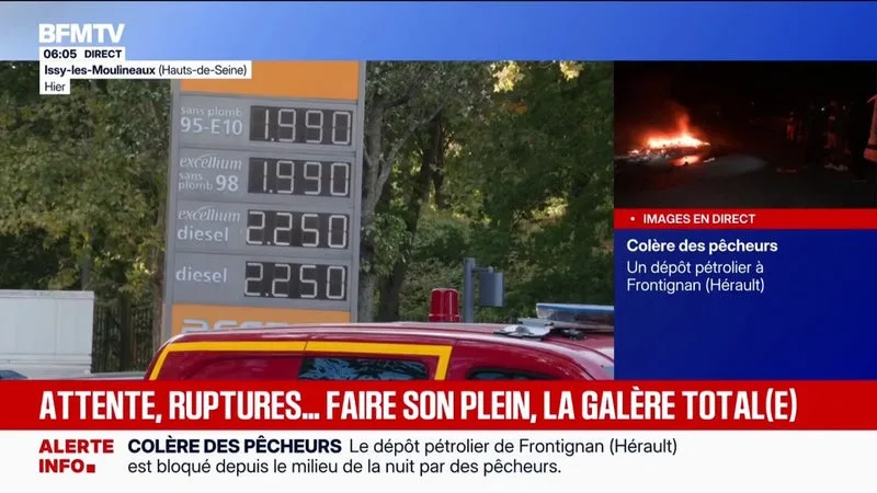 « C’EST DE PIRE EN PIRE »: À CAUSE DES FILES D’ATTENTE QUI S’ALLONGENT ET DES RUPTURES, LES FRANÇAIS ONT DE PLUS EN PLUS DE MAL À FAIRE LEUR PLEIN DE CARBURANT