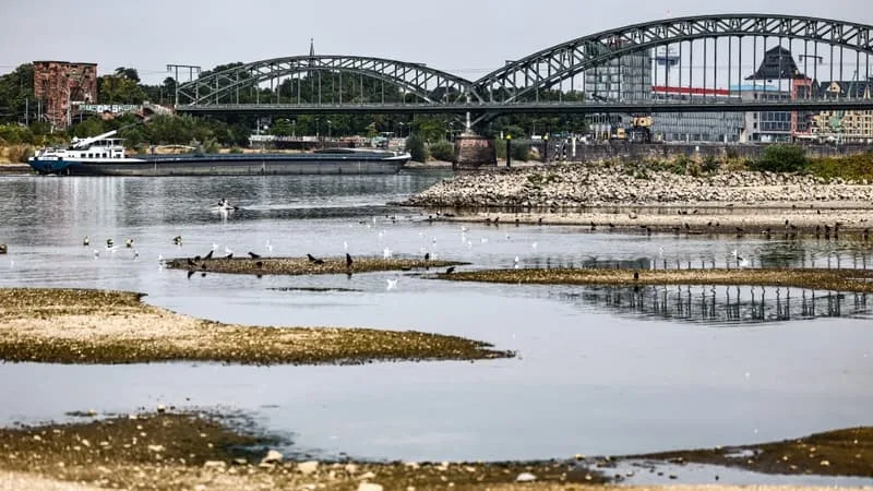 NEUF PAYS DÉPENDENT DE LUI POUR L’EAU POTABLE, L’HYDROÉLECTRICITÉ ET LE TRANSPORT: LE NIVEAU HISTORIQUEMENT BAS DU RHIN INQUIÈTE L’INDUSTRIE ALLEMANDE