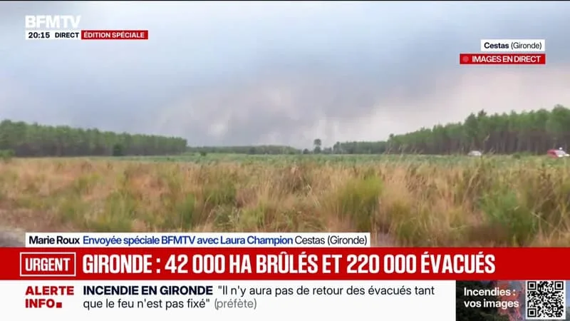 INCENDIE EN GIRONDE: « LE FEU CRÉE SON PROPRE CLIMAT », EXPLIQUE ADJUDANT-CHEF GAUTHIER, POMPIER EN RENFORT