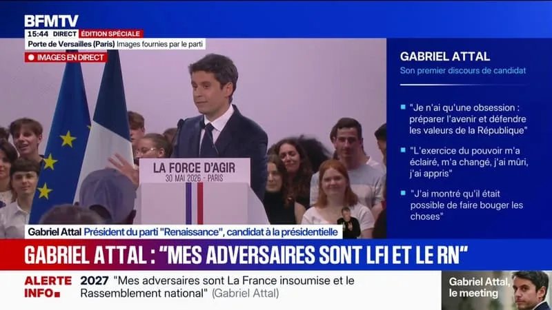 GABRIEL ATTAL EN MEETING: “NOUS ALLONS GAGNER CETTE ÉLECTION PRÉSIDENTIELLE, NOUS AVONS UN AN DEVANT NOUS”