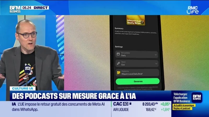 CULTURE IA : DES PODCASTS SUR MESURE GRÂCE À L’IA, PAR ANTHONY MOREL – 10/06