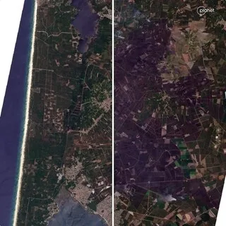 INFOGRAPHIES. INCENDIES EN GIRONDE, DANS LE VAR… : VISUALISEZ LES IMAGES SATELLITES DES ZONES BRÛLÉES