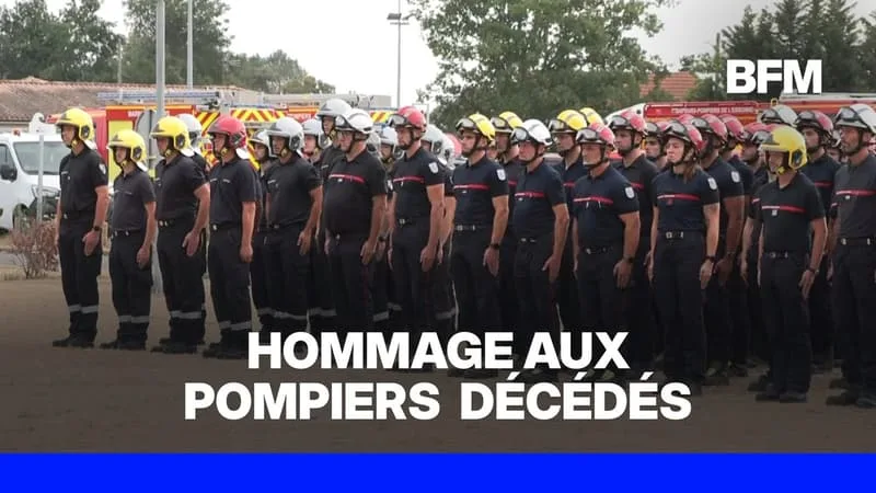 UNE MINUTE DE SILENCE EN HOMMAGE AUX DEUX POMPIERS MORTS À MÉRIGNAC A ÉTÉ RENDU CE VENDREDI