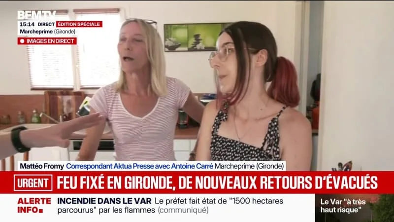 « C’EST UN SOULAGEMENT »: NATHALIE ET LÉA, HABITANTES ÉVACUÉES DE MARCHEPRIME (GIRONDE), SE RÉJOUISSENT D’AVOIR PU REGAGNER LEUR DOMICILE