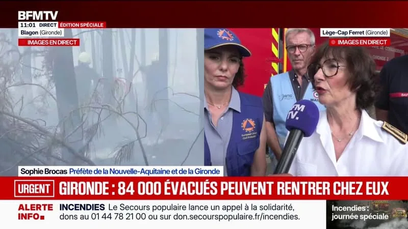 « CE MATIN ON A PU ANNONCER LA RÉOUVERTURE DE 9 COMMUNES ET LA RÉPUVERTURE À COMPTER DE 14H DE L’A63 », INDIQUE LA PRÉFÈTE DE NOUVELLE-AQUITAINE ET DE LA GIRONDE