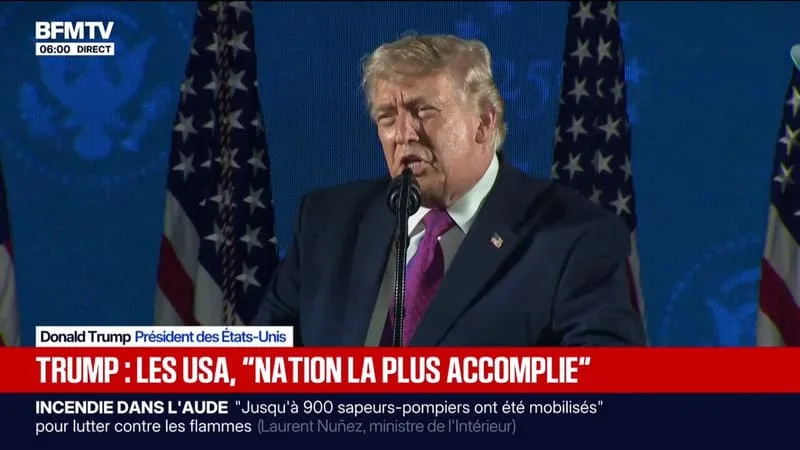 250 ANS DES ÉTATS-UNIS: DONALD TRUMP AFFIRME QUE LA NATION AMÉRICAINE EST « LA PLUS ACCOMPLIE »