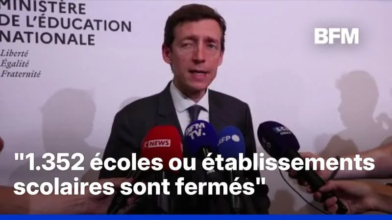 CANICULE: 1.352 ÉCOLES OU ÉTABLISSEMENTS SCOLAIRES SONT FERMÉS CE LUNDI EN FRANCE