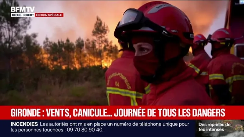 INCENDIES EN GIRONDE: 41°C SONT ATTENDUS DANS LE DÉPARTEMENT AUJOURD’HUI