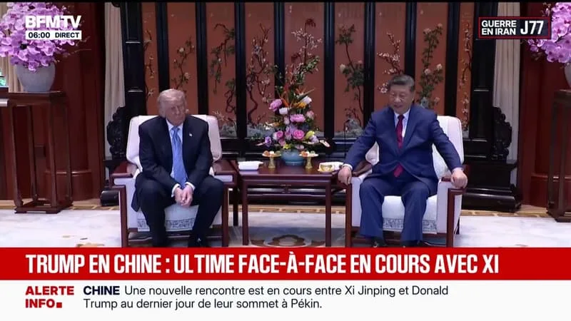 SOMMET CHINE-ÉTATS-UNIS: LES IMAGES DES DERNIERS ÉCHANGES ENTRE DONALD TRUMP ET XI JINPING AVANT LA CÉRÉMONIE DE DÉPART