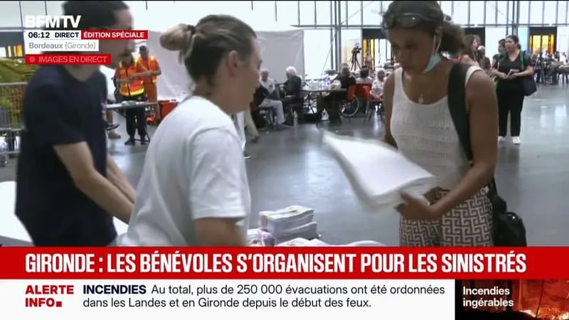 INCENDIE EN GIRONDE: LES BÉNÉVOLES S’ORGANISENT POUR VENIR EN AIDE AUX SINISTRÉS