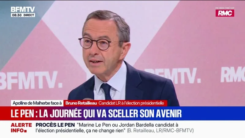 MARINE LE PEN OU JORDAN BARDELLA? POUR BRUNO RETAILLEAU, CANDIDAT LR À L’ÉLECTION PRÉSIDENTIELLE, « ÇA NE CHANGE RIEN »