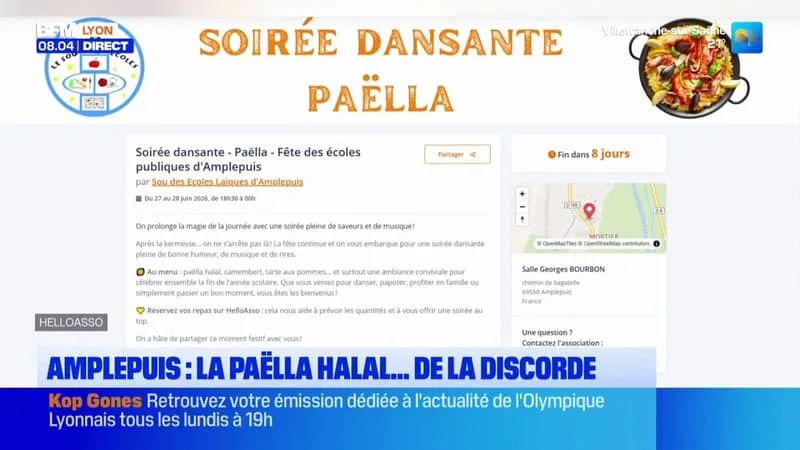 AMPLEPUIS : LE RN S’INSURGE CONTRE LA PAËLLA HALAL PROPOSÉE À LA KERMESSE