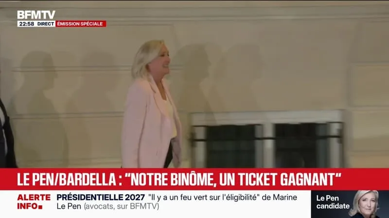 PRÉSIDENTIELLE 2027: MARINE LE PEN QUITTE LE SIÈGE DU RASSEMBLEMENT NATIONAL