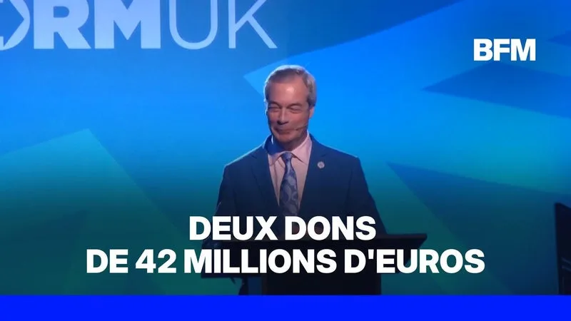 ROYAUME-UNI: UN DON RECORD DE 84 MILLIONS D’EUROS AU PARTI REFORM UK FAIT POLÉMIQUE